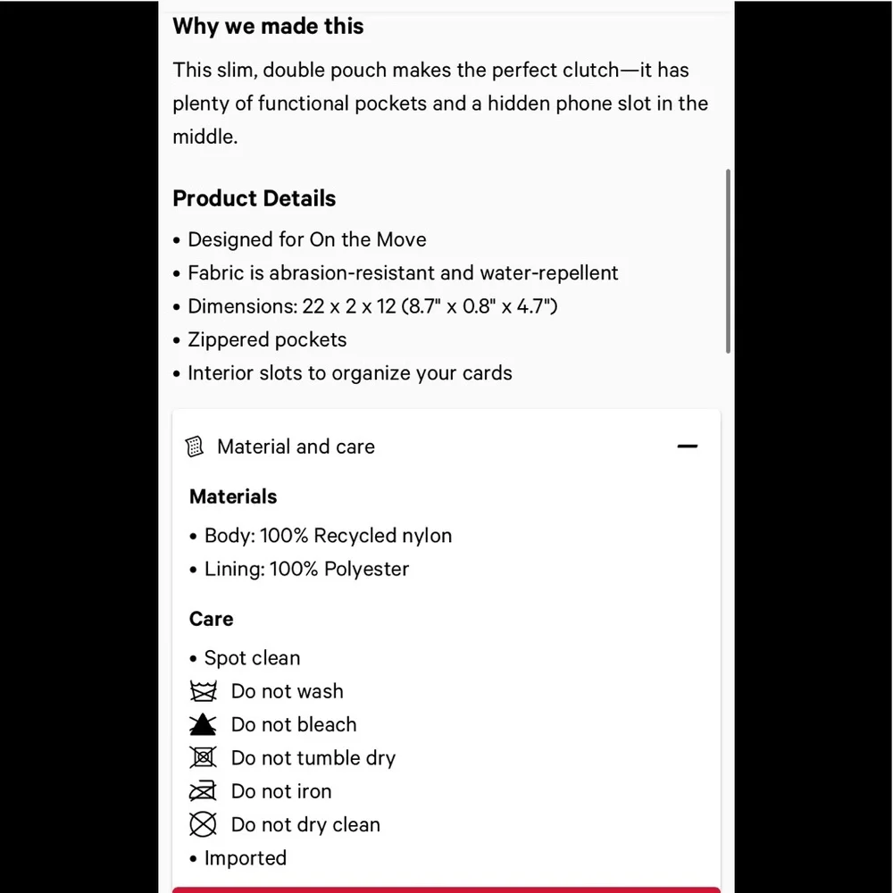 🌞LULULEMON NOW AND ALWAYS POUCH/BAG*PUFFY-WARM CORAL🌞 - Picture 7 of 11